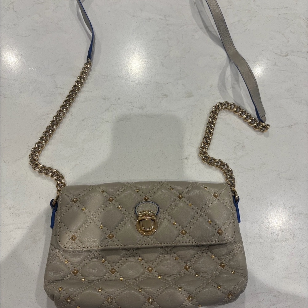 Marc Jacobs Quilted Bag with Gold Chain - Gray